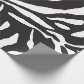 Eenvoudig zwart-wit Zebra Stripe Patroon Cadeaupapier (Hoek)