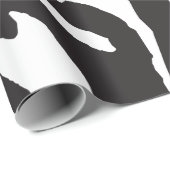 Eenvoudig zwart-wit Zebra Stripe Patroon Cadeaupapier (Rol Hoek)