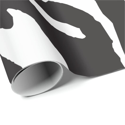 Eenvoudig zwart-wit Zebra Stripe Patroon Cadeaupapier (Rol Hoek)