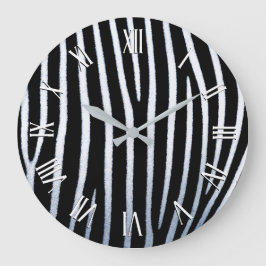 Eenvoudig zwart-wit Zebrapatroon | Wandklok