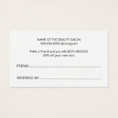 Eenvoudig zwart, wit, zwart, Gold Heart Visitekaartje (Achterkant)