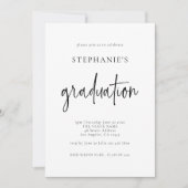 Eenvoudig zwart-wit zwart-wit Afstuderen voor elke Kaart (Voorkant)