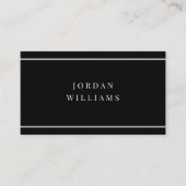 Eenvoudig, zwart-wit, zwart-wit visitekaartje (Voorkant)