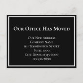 Eenvoudig zwart-witbericht over beweging aankondigingskaart (Voorkant)