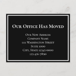 Eenvoudig zwart-witbericht over beweging aankondigingskaart