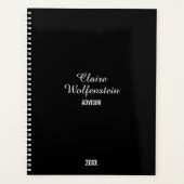 Eenvoudig zwart witboek voor professionele gebruik planner (Voorkant)