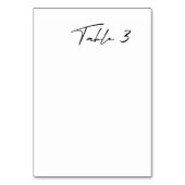 Eenvoudig zwart-witgetal voor moderne bruiloft kaart (Voorkant)