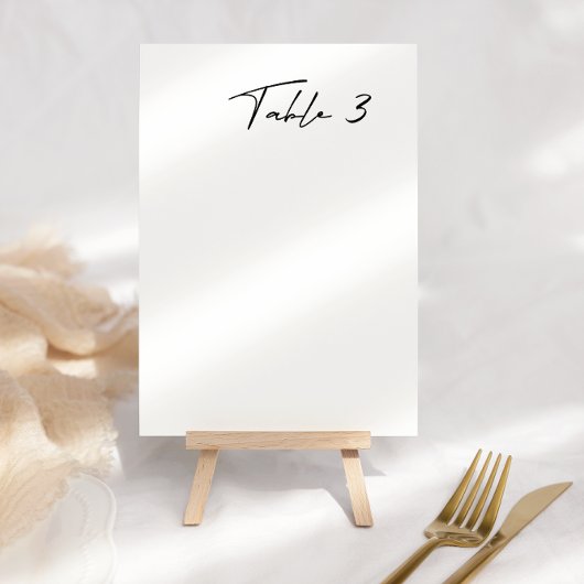 Eenvoudig zwart-witgetal voor moderne bruiloft kaart