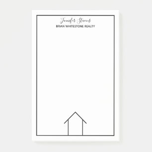 Eenvoudig zwart-witherkenningstehuis voor onroeren post-it® notes