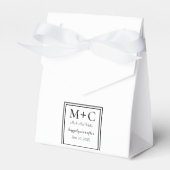 Eenvoudig zwart-withuwelijk bedankdoosjes (Voorkant Zijde)