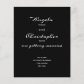 Eenvoudig zwart withuwelijk in één keer (Voorkant)