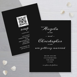 Eenvoudig zwart withuwelijk in één keer