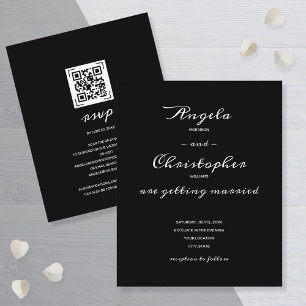 Eenvoudig zwart withuwelijk in één keer