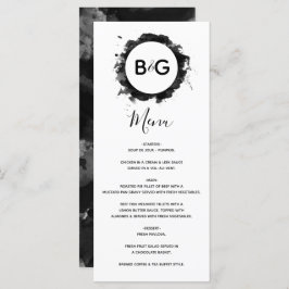 Eenvoudig zwart withuwelijk menu