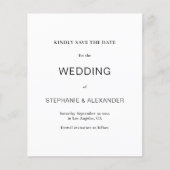 Eenvoudig zwart-withuwelijk met budgetgeld bespaar (Voorkant)