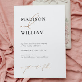 Eenvoudig zwart-withuwelijk Modern minimalistisch Kaart