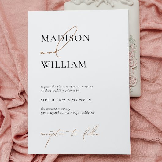 Eenvoudig zwart-withuwelijk Modern minimalistisch Kaart