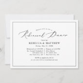 Eenvoudig zwart-withuwelijk repetitie kaart (Voorkant)