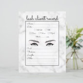 Eenvoudig zwart-witlash-clientrecord (Staand voorkant)