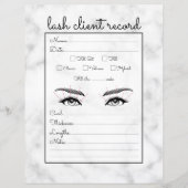 Eenvoudig zwart-witlash-clientrecord (Voorkant)