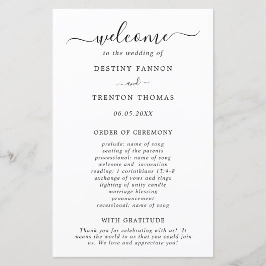 Eenvoudig zwart-witprogramma met minimale legante  (Voorkant)