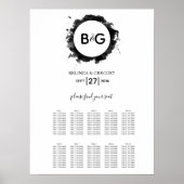 Eenvoudig zwart-witstemdiagram poster (Voorkant)