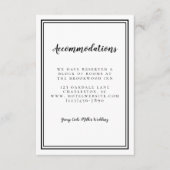 Eenvoudig zwart-witwbruiloft informatiekaartje (Voorkant)