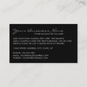 Eenvoudig zwart-zilver-oliesffect Dank u wel Visitekaartje (Achterkant)