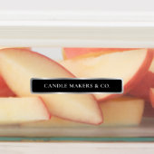 Eenvoudig Zwart Zilver Tamper Proof Dunne Kaars La Labels (Aangebracht)