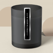 Eenvoudig Zwart Zilver Tamper Proof Dunne Kaars La Labels