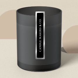 Eenvoudig Zwart Zilver Tamper Proof Dunne Kaars La Labels