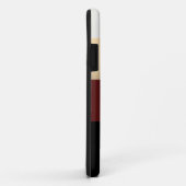 Eenvoudig zwart zwart goud, Bourgogne rood, persoo Case-Mate iPhone Case (Achterkant/rechts)