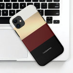 Eenvoudig zwart zwart goud, Bourgogne rood, persoo Case-Mate iPhone Case<br><div class="desc">Eenvoudig Chic Black Gold Burgundy Red persoonlijke iPhone 11 Hoesje</div>