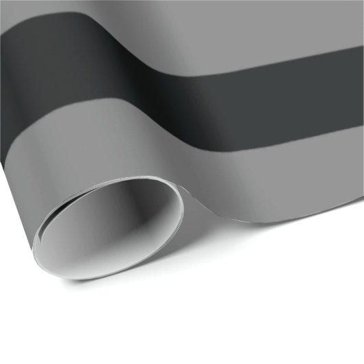 Eenvoudig zwart zwart grijs wit stripmonogram cadeaupapier (Rol Hoek)