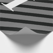 Eenvoudig zwart zwart grijs wit stripmonogram cadeaupapier (Hoek)