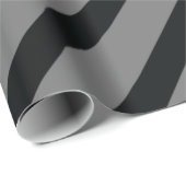 Eenvoudig zwart zwart grijs wit stripmonogram cadeaupapier (Rol Hoek)