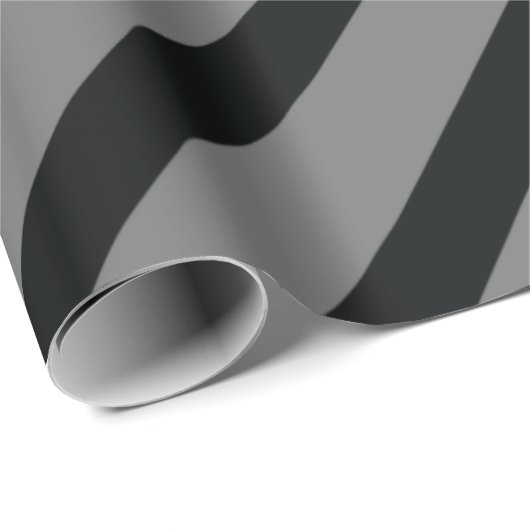 Eenvoudig zwart zwart grijs wit stripmonogram cadeaupapier (Rol Hoek)