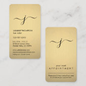 Eenvoudig zwart-zwart-wit en zwart-wit-zwart-wit afsprakenkaartje (Voorkant / Achterkant)