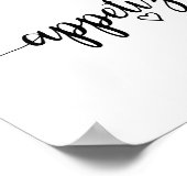 Eenvoudig Zwarte Calligrafie Hapjes Bord Poster (Hoek)