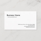 Eenvoudig zwarte en witte fotografische camera-len visitekaartje (Achterkant)