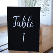 Eenvoudig zwarte kalligrafietabel kaart