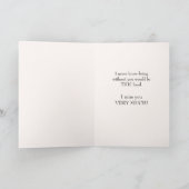 Eenvoudig zwarte kat juffrouw kaart (Binnen)