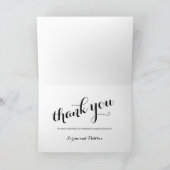 Eenvoudig Zwarte Lettertype | Trouw Trouwkaart Bedankkaart (Binnen)