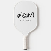 Eenvoudig Zwarte Script Hart Nieuwe Moeder Gevesti Pickleball Paddle (Achterkant)