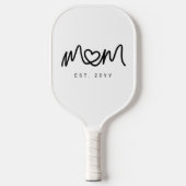 Eenvoudig Zwarte Script Hart Nieuwe Moeder Gevesti Pickleball Paddle (Voorkant)