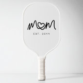 Eenvoudig Zwarte Script Hart Nieuwe Moeder Gevesti Pickleball Paddle