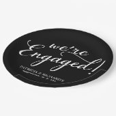 Eenvoudig: zwarte servicepartij papieren bordje (Gekanteld)