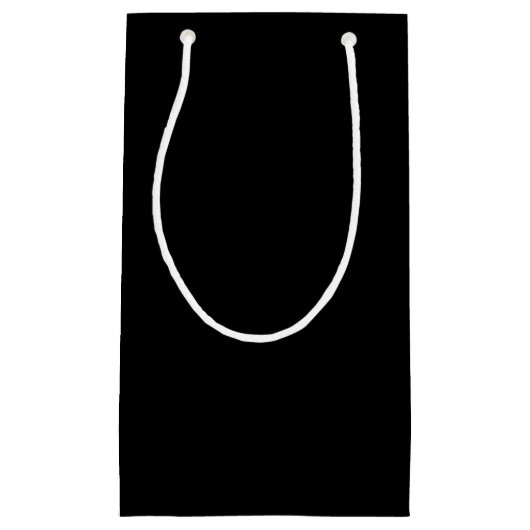 Eenvoudig zwarte, vaste kleur aanpassen klein cadeauzakje (Voorkant)