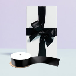 Eenvoudig zwarte, vaste kleur aanpassen satijnen lint