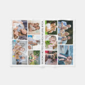 Eenvoudige 10 foto-Collage Aangepaste Aangepaste K Fleece Deken (Voorkant (Horizontaal))
